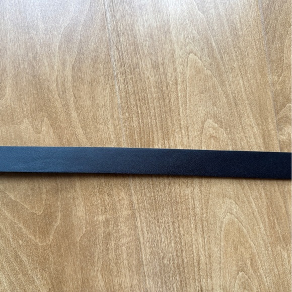 H&M Black Faux Leather Belt with Gold Buckle, Size Medium - Picture 11 of 14